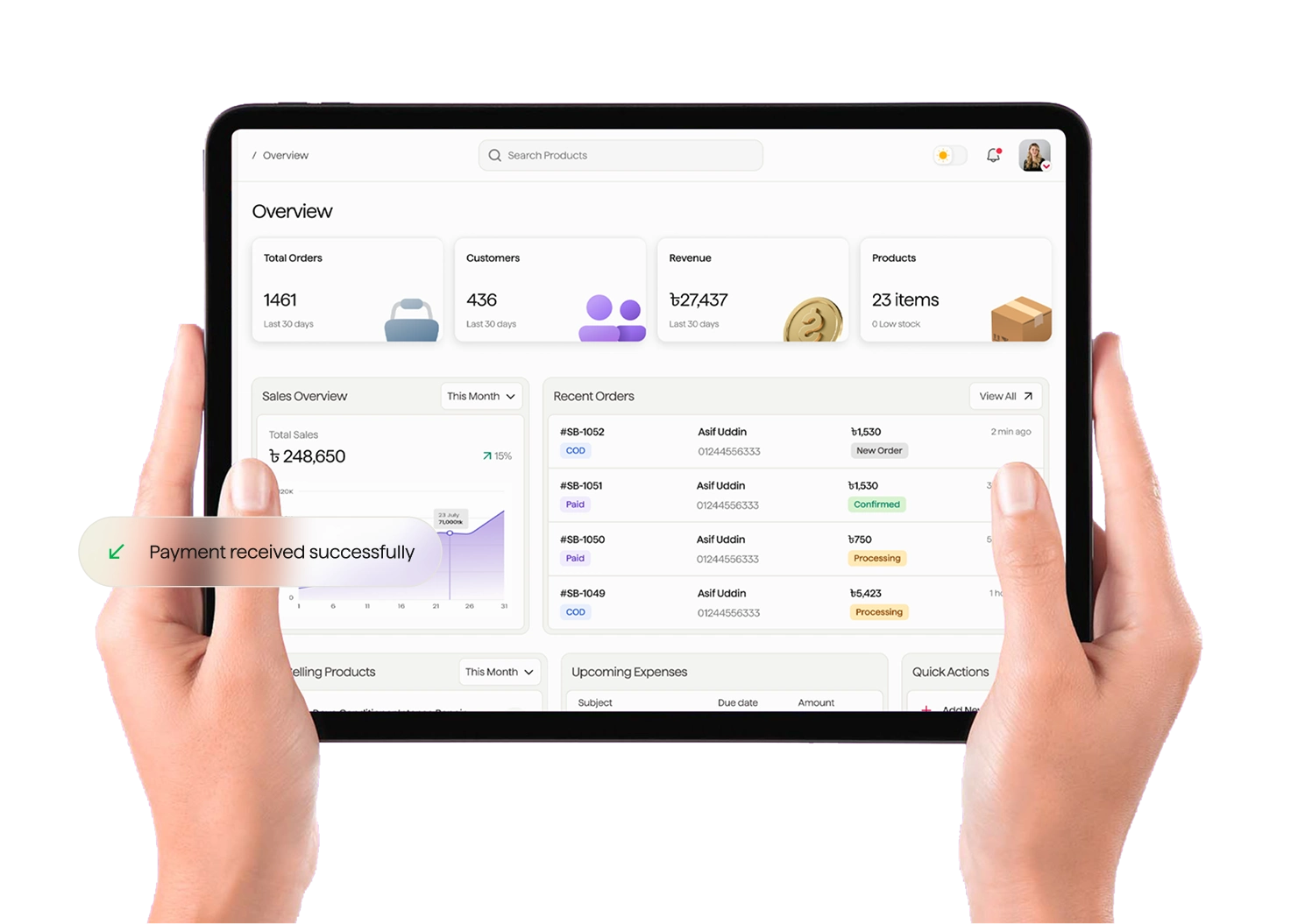 StoreSeba business dashboard preview